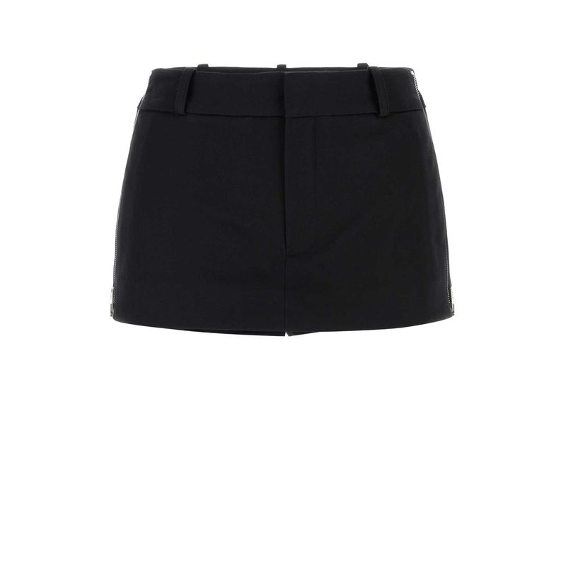 Alexander Wang Women Black Cotton Pant-Skirt